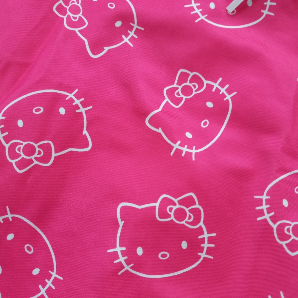 😵Hello Kitty slinky bodycon kawaii lace trim hot pink nwt summer ready dress - Picture 2 of 10